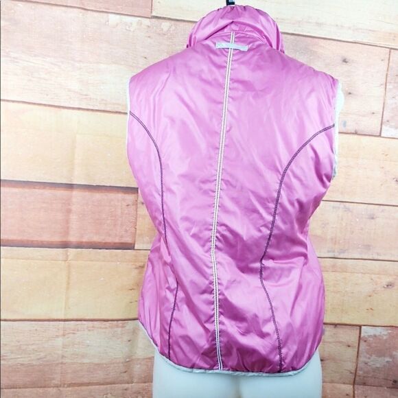 EUC Tom Crown Reversible Pink and Silver Puffer Vest - Picture 3 of 10